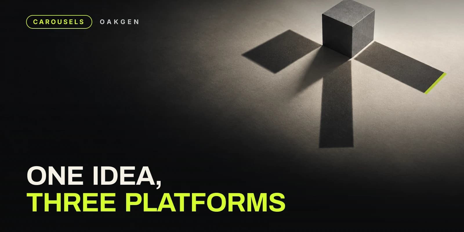 One Idea, Three Platforms: Repurposing a Carousel for Instagram, LinkedIn and TikTok