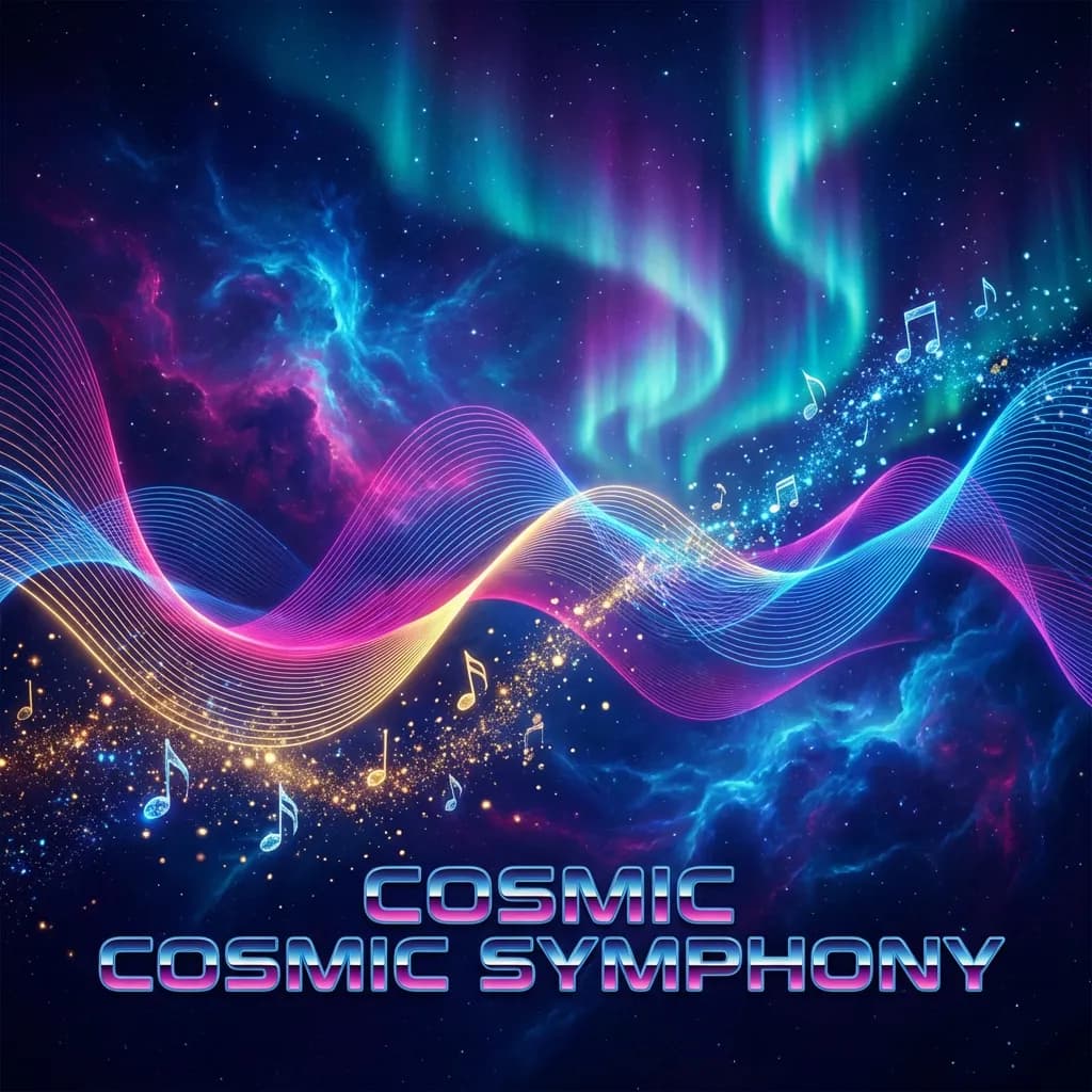 AI generated music visualization