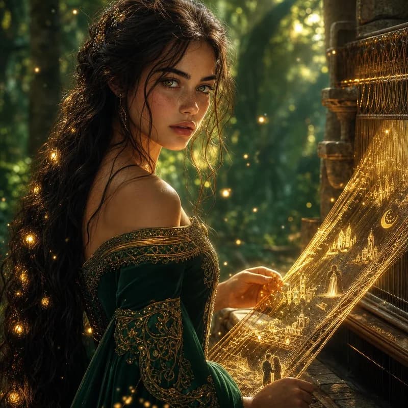 She was the jade court's only dream-weaver — her loom could thread futures from forgotten wishes. When the cursed memory prince unraveled her last dream, she had one choice: love him back to life.