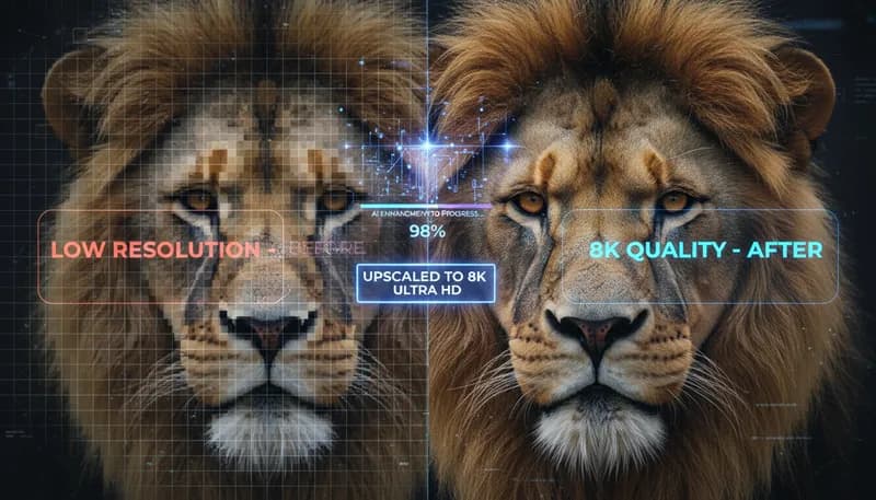 Super Resolution / Upscaling — AI generated example