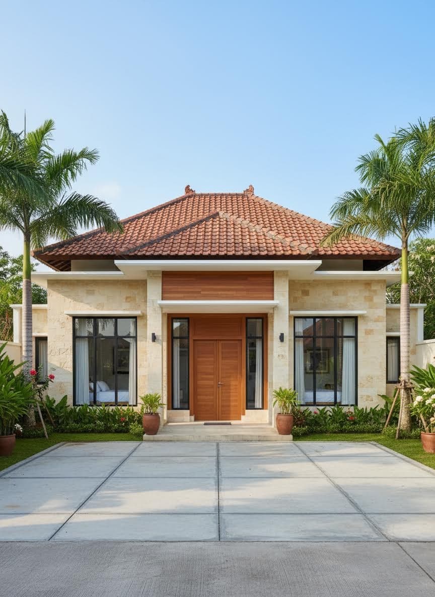 Modern Indonesian Inspired Tropical Bungalow Villa