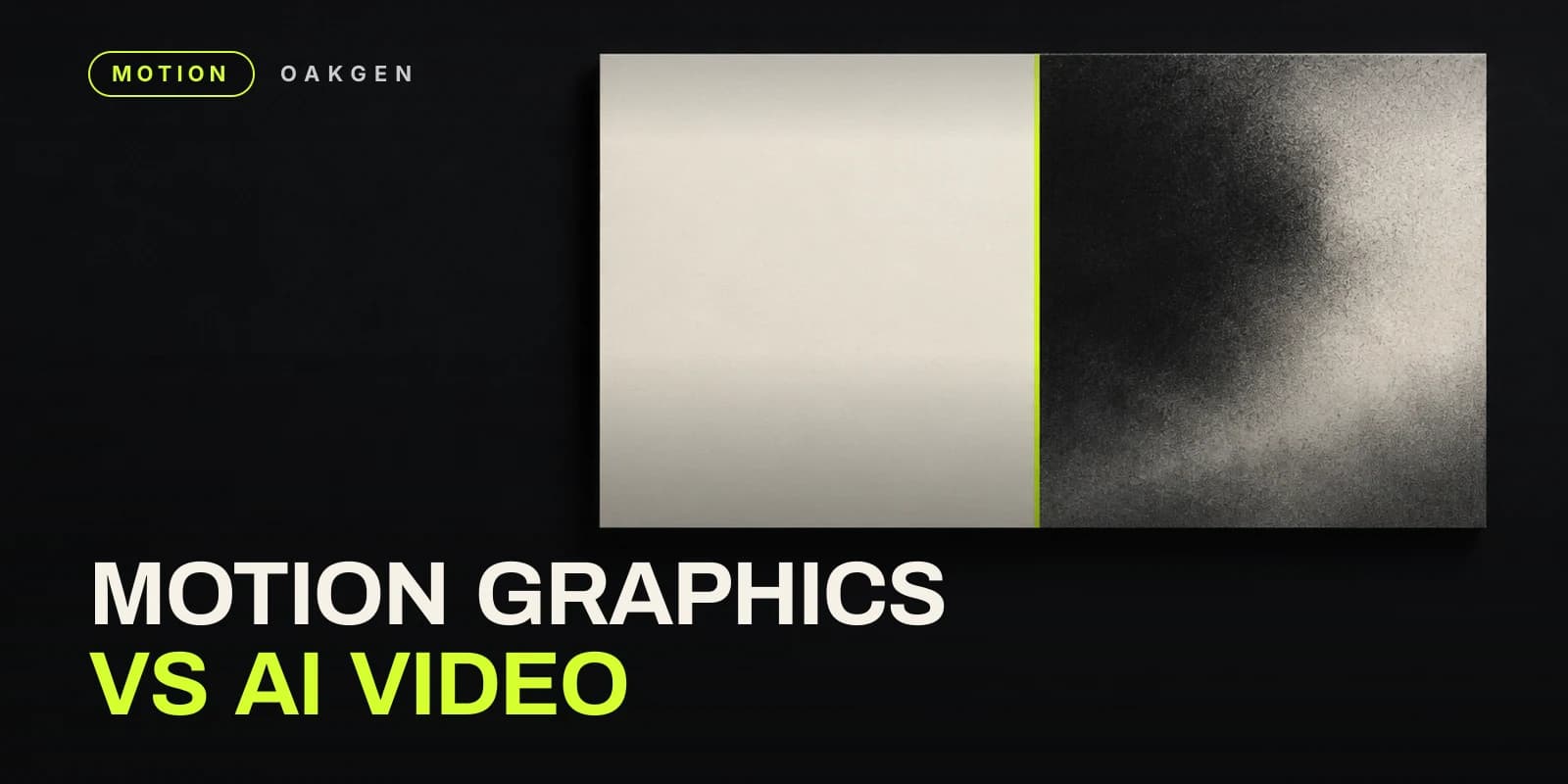 Motion Graphics vs AI Video: Which One Fits the Job?
