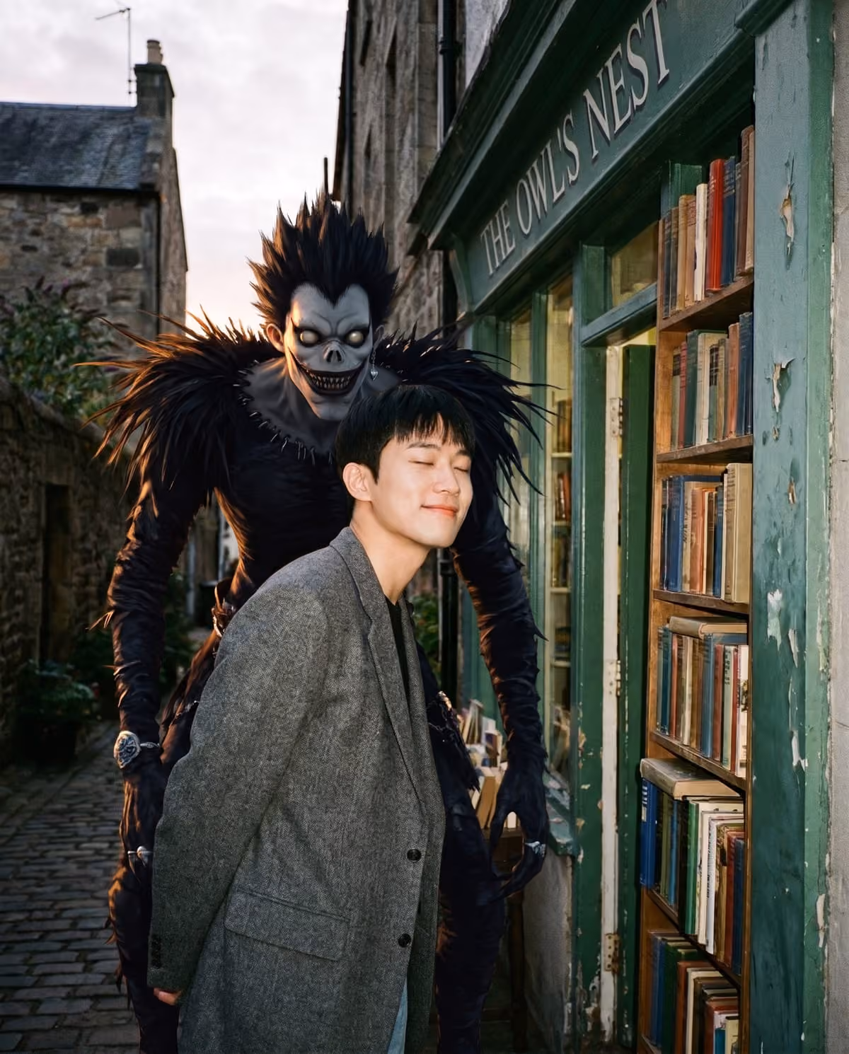 Ryuk Behind Me Photo Ideas: Shinigami Street Shots, Captions and Carousels