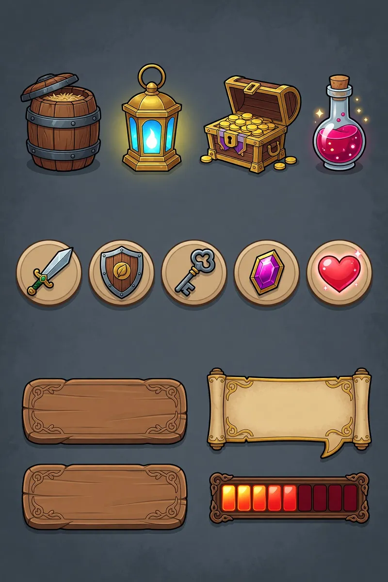 Game props and UI template from xAI
