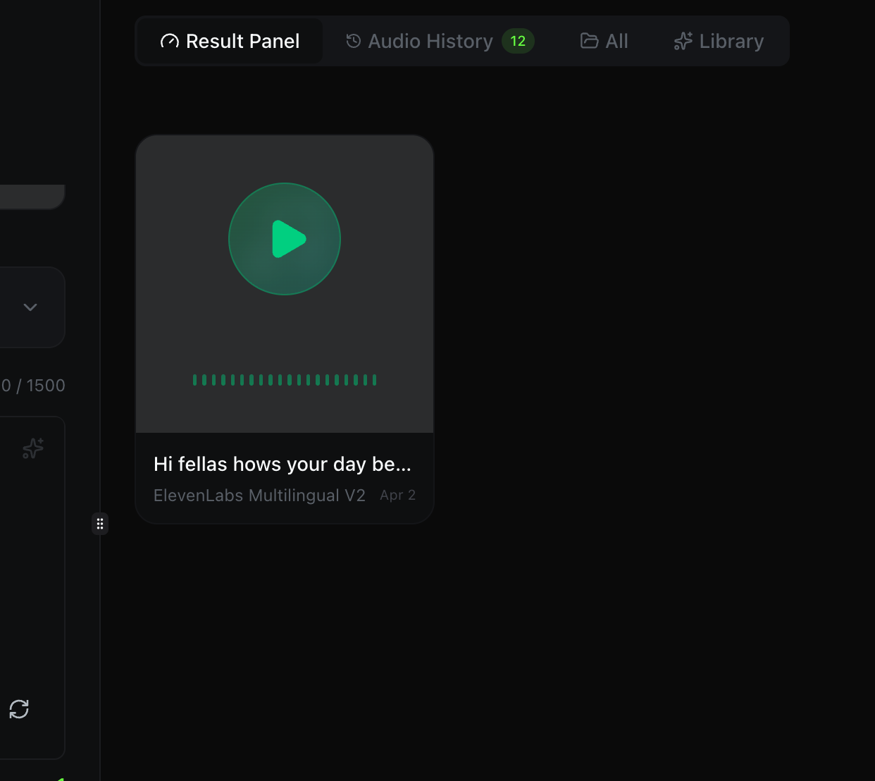 Generated Audio Result