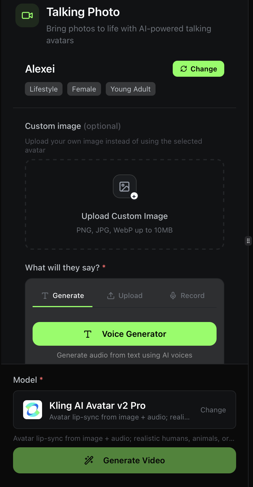 Full Controls - Custom Image, Audio, Model